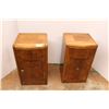 Image 1 : *(2x Bid Price) Pair of Wooden End Tables 14" x 15" x 26" High