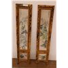 Image 1 : *Pair of Decorative Asian Nature Screens - 9 1/2" x 46"