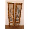 Image 1 : *Pair of Decorative Asian Nature Screens - 9 1/2" x 46"