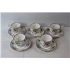 Image 2 : Royal Albert Petit Point Pattern China - (9) Saucers, (7) Tea Cups