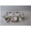 Image 2 : Royal Albert Petit Point Pattern China - (2) Oval Dishes, Tray, (2) Creamers, Sugar Bowl