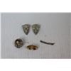 Image 4 : (2) Vintage Coro Craft "Fur Clips", Three Other Vintage Clips, Pin, etc.