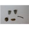 Image 5 : (2) Vintage Coro Craft "Fur Clips", Three Other Vintage Clips, Pin, etc.