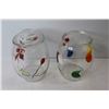 Image 2 : (2) Glass Hand Painted Cookie Jars With One Lid