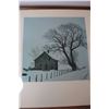 Image 2 : * Framed Print - Farm Yard in Snow - 23" x 27"