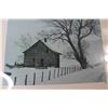 Image 3 : * Framed Print - Farm Yard in Snow - 23" x 27"