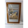 Image 1 : * Framed Print - Dog at Lake - 22" x 35"