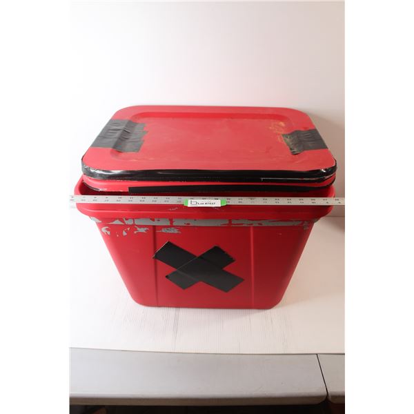 * (2) Storage Tubs - Red