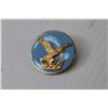 Image 3 : RCAF Air Command Badge/Pin Blue Enamel Eagle Crown Maple Leaf