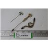 Image 1 : Vintage Hat Pin - Vintage Hair Pin - Jeweled Snake