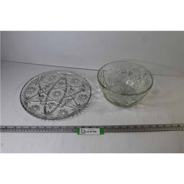 Glass Platter - Glass Bowl