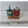 Image 1 : (2) Collector Tins - Singer Sewing Machine Oil, Texaco Lighter Fluid