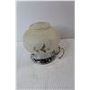 Image 3 : Vintage Glass Light Fixture, Glass Light Globe, Porcelain Light Socket