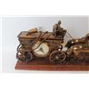 Image 2 : Metal Horse & Wagon Lamp/Clock on Wooden Base - Not Working