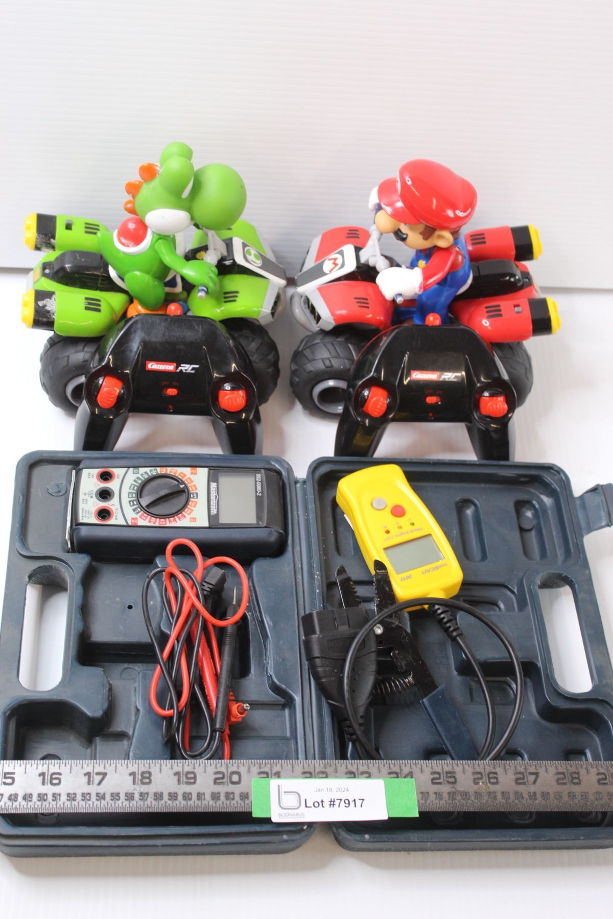 Mastercraft Digital Multimeter With Case, (2) Carrera Toy Remote ...