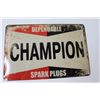 Image 4 : (3) Metal Collector Signs - Esso, Texaco, Champion Spark Plugs