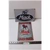 Image 1 : (2) Metal Mack Truck Signs