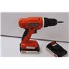 Image 2 : Black & Decker Battery Powered Drill w/Two Batteries - No Charger