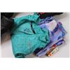 Image 2 : Women's Size Small/Medium Lot - Northface Jacket, Leather Jacket, Workout Attire, Sweatpants - Has S