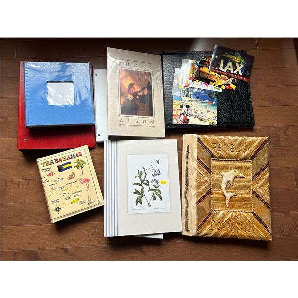 Assorted Collection of Photo Albums, Binders, Postcards and More