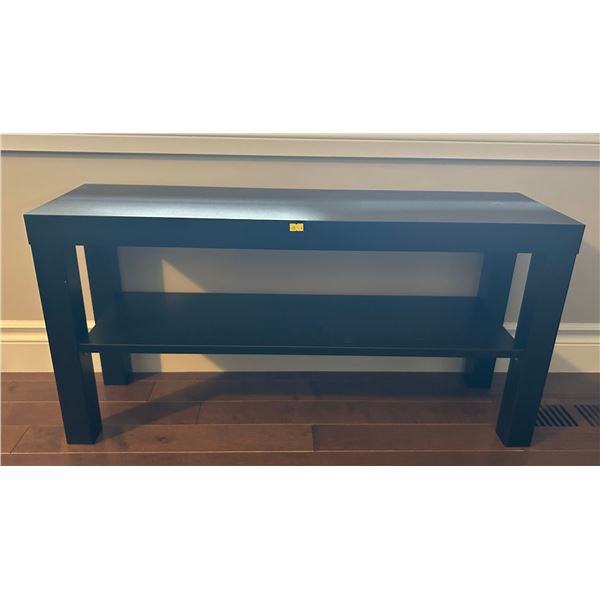 Modern Black 2 Tier End Table 18H x 35L x 10D