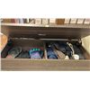 Image 2 : Modern Wood/Metal Shoe Rack/Bench with Lid for Storage 24H x 36L x 16D