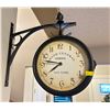Image 1 : Grand Central Terminal New York 2 Face (Double Sided) Metal Side Wall Mount Clock 14.5L x 13H