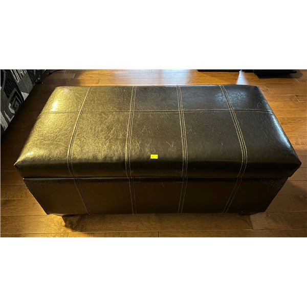 Ottoman Storage Decor Bin, includes all Contents Weighted Blanket and More
