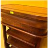 Image 2 : Modern Brown Hardwood Decorative Shelf 41H x 20W x 14D