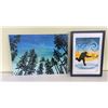Image 1 : 2 Art Pieces Night Sky Forest 18H x24L & The Wolf 19H x 13L