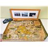 Image 1 : Vancouver BC Stanley Park Vintage Map, Shale Rock Eagle Art & Sea Themed Wall Art 10H x 26L