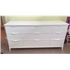 Image 1 : Solid Hardwood 9 Drawer Dresser Painted White 60L x 18D x 31H