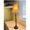 Image 1 : Modern Brown Table Lamp w/Fabric Shade 30H