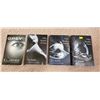 Image 1 : Fifty Shades of Grey, Fifty Shads Darker, Fifty Shades Freed, and GREY. 4 in Total
