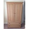 Image 1 : Solid Wood Hutch with With 4 Drawers and 2 Cabinet Door Ash Oak in Colour 38.5Lx22Dx71H