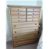 Image 1 : Solid Wood 8 Drawer Ash Oak Dresser 39Lx19Dx56.5H