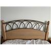 Image 3 : Queen Size Bed Frame - Solid Wood/Metal, Ash In Colour