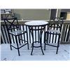 Image 1 : Outdoor Bistro Table With 2 Matching Chairs 41Hx27L