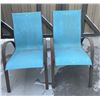 Image 1 : Set Of 2 Matching Patio Chairs Blue In Colour