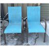 Image 1 : Set Of 2 Matching Patio Chairs Blue In Colour