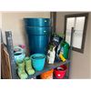 Image 3 : Metal Utility Shelf With Assorted Collection Of Gardening Items - Containers, Watering Can & More