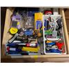 Image 1 : Collection of Household Items, Contents of Drawer incl, Door Knob w/lock, Tools, Stationary & More