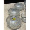 Image 2 : Celebration Indiana Glass Punch Bowl Set comes with 3 Glass Bowls with Lids and Ashtray