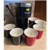 Image 1 : Keurig Single Cup Coffee Maker With 6 New Coffee Mugs