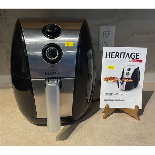 HERITAGE Electric Air Fryer Comes with Manual