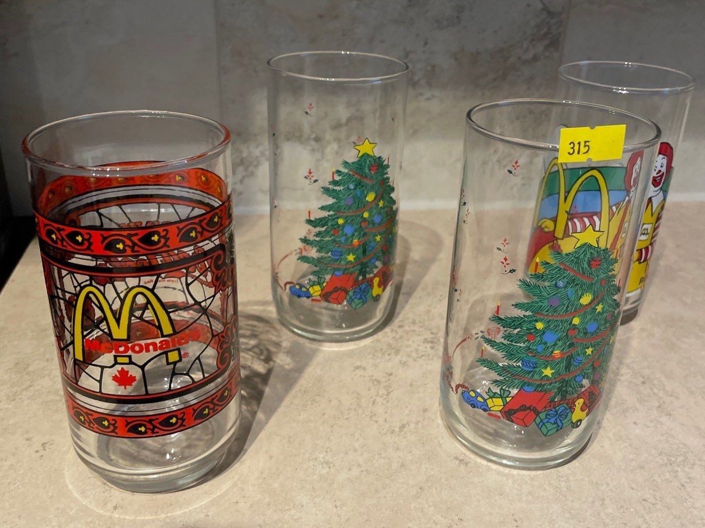 Vintage McDonalds Collectible Glasses, includes Ronald McDonald ...