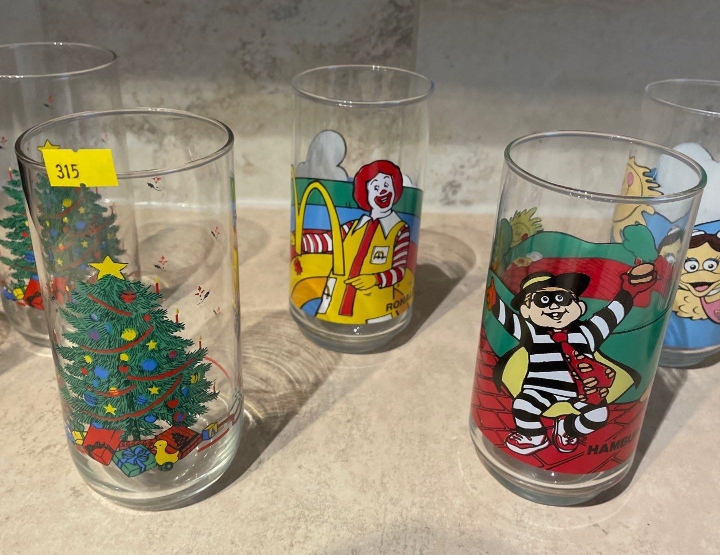 Vintage McDonalds Collectible Glasses, includes Ronald McDonald ...