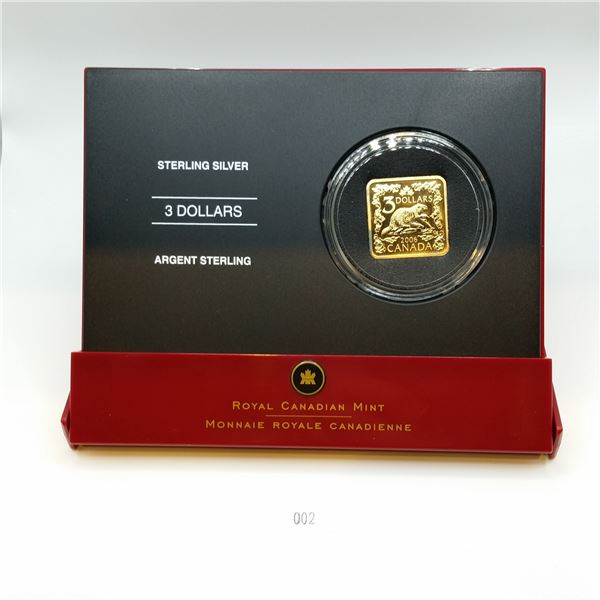RCM 2006 $3 Square Sterling Silver Coin - The Beaver