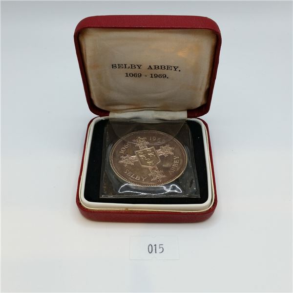 Selby Abbey 1069-1969 Commemorative Silver Medal