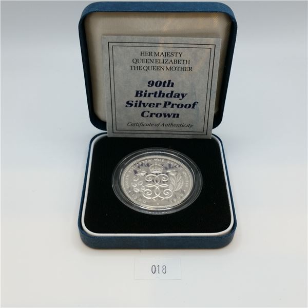 Royal Mint 90th Birthday Silver Proof Crown